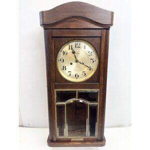 Gustav Becker Oak Box Case Wall Clock